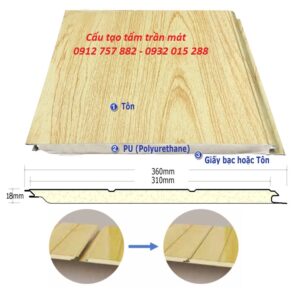 cấu tạo tấm trần mát